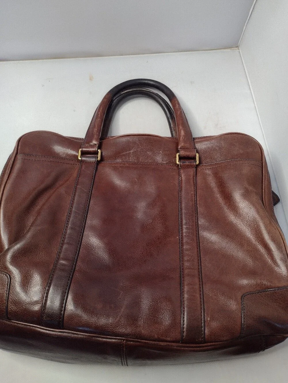 Coach 70777 Bleecker Brown Leather Commuter Briefcase Messenger Laptop Bag
